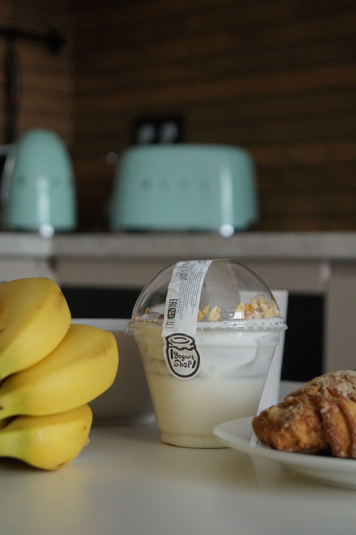 Yogurt tub on a table