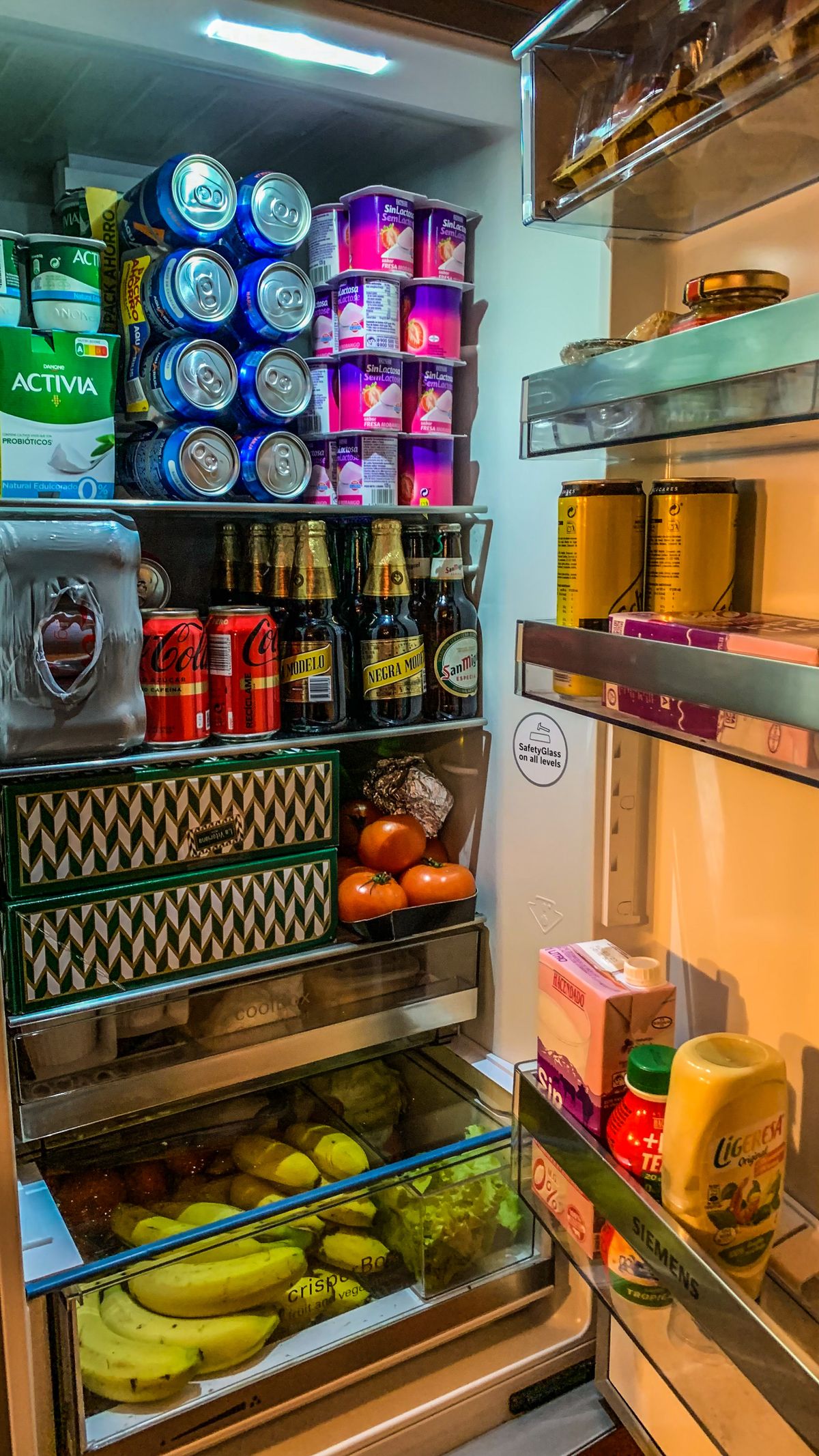 A stocked refrigerator