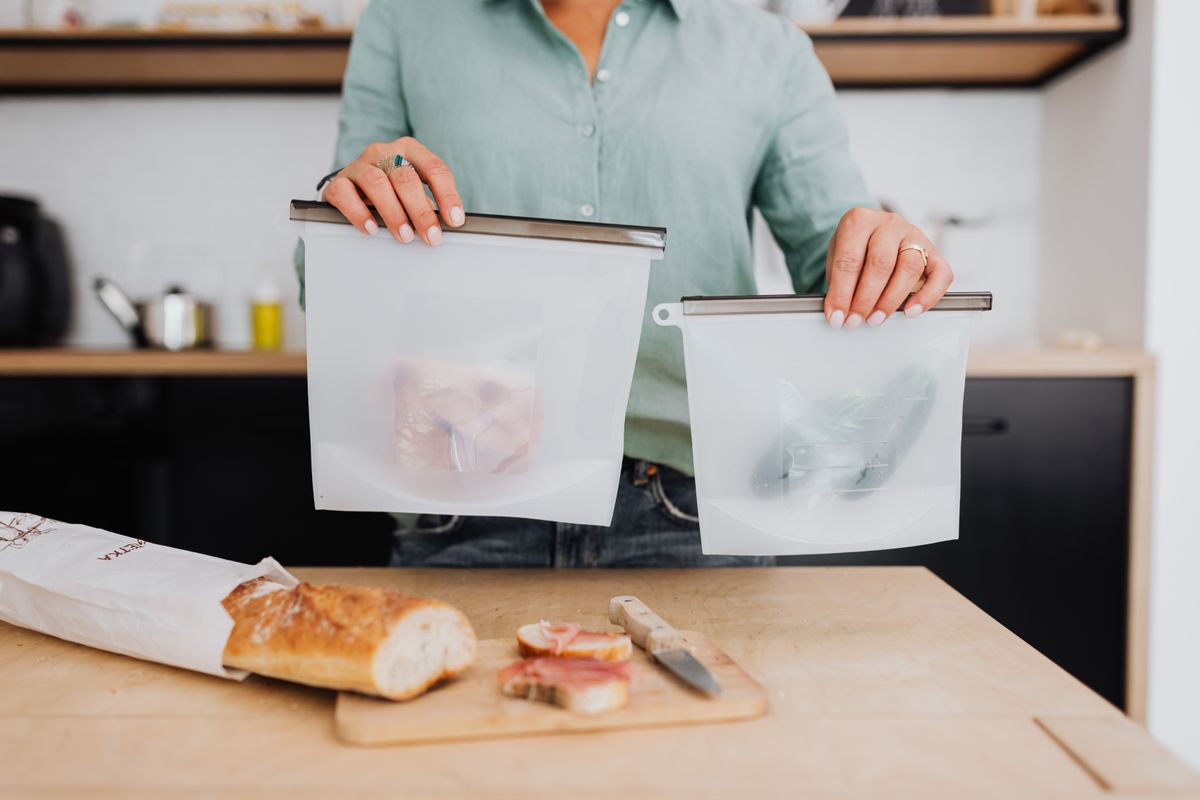 Reusable food storage bags
